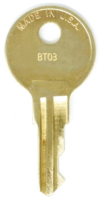 HON BT03 Replacement Key, BT01 - BT40 Lock Series
