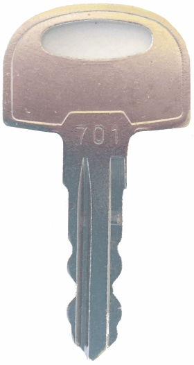 Ditch Witch Ignition Key 105-1790, marked 701 - SKU: 701