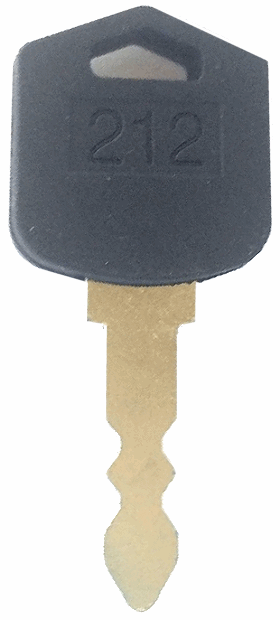 Doosan Daewoo Forklift Ignition Key 212 / D554212 - SKU: 212