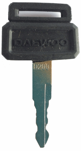 Doosan Daewoo Excavator & Heavy Equipment Key with Logo - SKU: D200