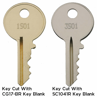 CompX Chicago 1S01 - 9S50 - 5S05 Replacement Key