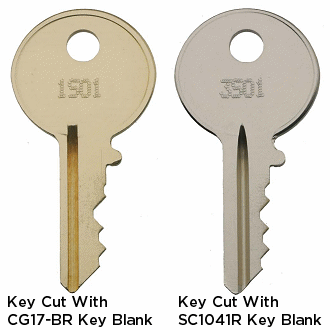 CompX Chicago 1S01 - 9S50 - 9S06 Replacement Key