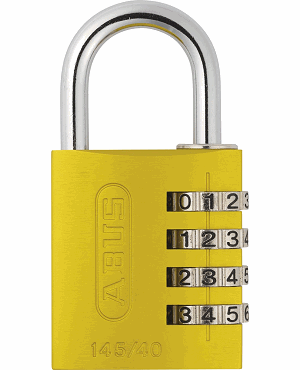 ABUS Combination Padlock - SKU: 145/40 YELLOW