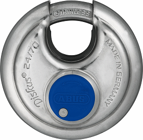 ABUS All Weather Stainless Steel Keyed Alike Diskus Padlock - SKU: 24IB/70