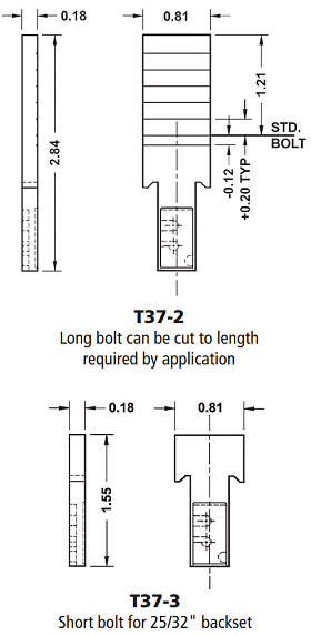 Olympus Lock T37 LB - SKU: T37 Lock Bolts