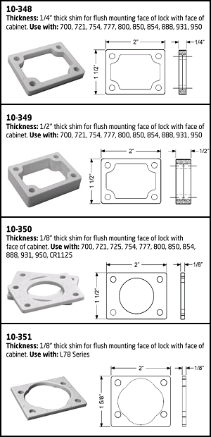 Olympus Lock Spacers - 1 1/8" - SKU: 10