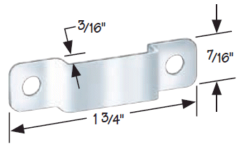 CompX Timberline Deadbolt Strike Plate - SKU: SP-250-1