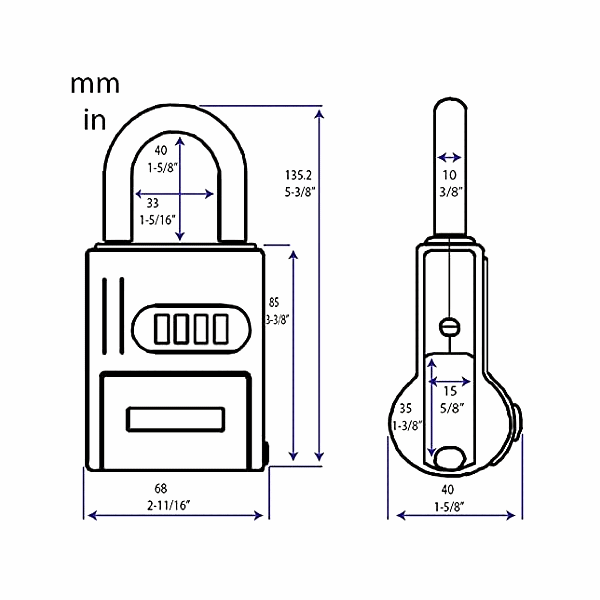 Fit Load Lock FJM Security Products ShurLok Side Load Lock Box SL-100-200 | Easykeys.com
