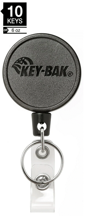 Key-Bak MID6-DUO Heavy Duty Badge Reel and Keychain with Belt Clip - SKU: 0006-0804