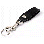 Key-Bak Bolt Snap Key Ring with Detachable Leather Strap - SKU: 0306-139