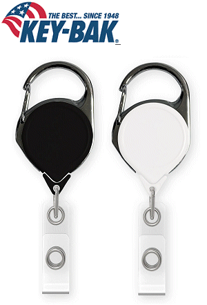 Key-Bak RETRACT-A-BADGE® Carabiner Badge Holder - SKU: 0200