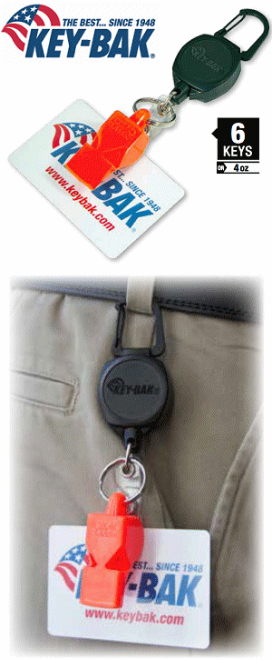 Key-Bak Carabiner Sidekick Whistle - SKU: 0KBP-0041