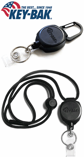 Key-Bak Sidekick® Twist-Free Retractable Keychain and Badge Reel - SKU: 0KB1-0A