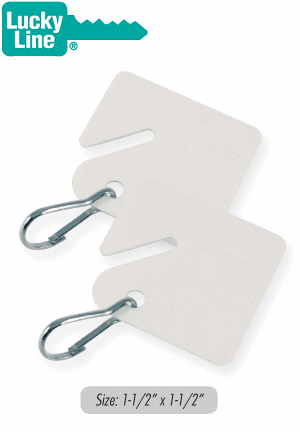 Lucky Line Square Slotted Cabinet Key Tag with Hook - SKU: 259