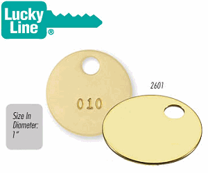 Lucky Line Solid Brass Key Tags - SKU: 260