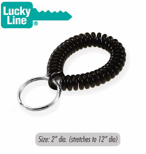 Lucky Line Wrist Coil with Key Ring - SKU: 410