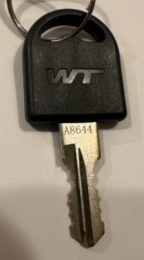 KEY - WANGTONG - WANGTONG / WT (GCODE-SEARCH CC1000 CYBER LOCK SERIES-USE WANGTONG BITTINGS FROM CUT SHEET) | FURNITURE CABINET LOCKS | DOUBLE SIDED CUT KEY more images