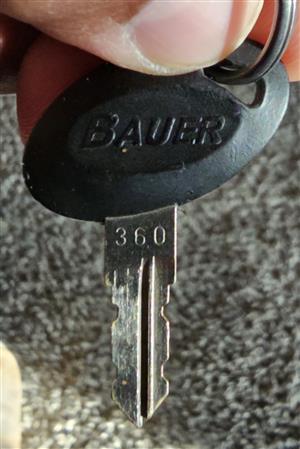 Bauer 318 Replacement Key, 301 - 370 Lock Series 