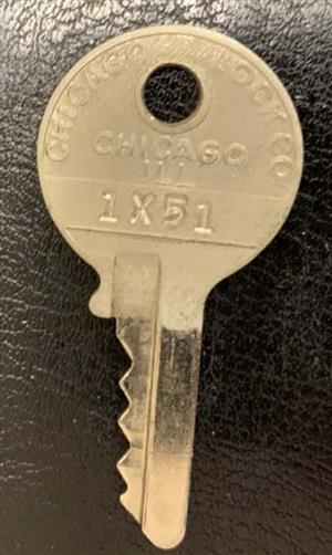 Chicago File Cabinet Key 1X02 