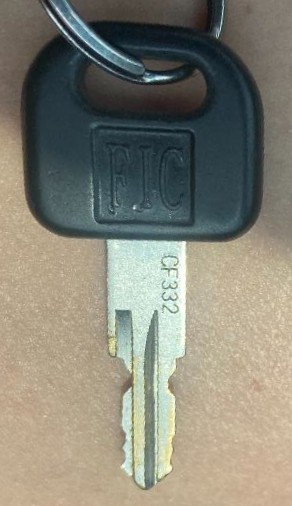 CH751 BRASS ONLY CF351, 1 FIC RV Code Cut Black Plastic Head  Keys CF301 