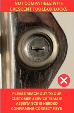 KEY - READING - BAUER / JOBCO / BETTER BUILT / DEFLECTA SHIELD / EBERHARD / KNAPHEIDE / SNUGTOP / STAHL / POP&LOCK / ADRIAN STEEL (GCODE / CODES ONLINE) | TOOLBOX / TRUCK CAP | NOT COMPATIBLE WITH CRESCENT JOBOX TOOL BOXES | DOUBLE-SIDED CUT KEY more images